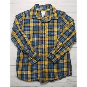 Carter's orange/blue flannel button up Boys Size 6